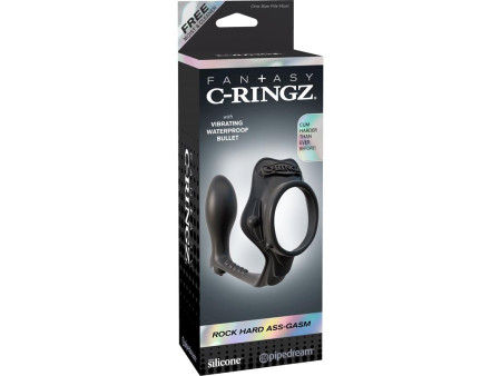 Fantasy C Ringz Anillo con Plug Anal Pesado Color Negro
