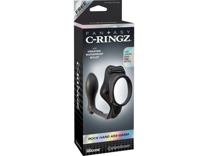Fantasy C Ringz Anillo con Plug Anal Pesado Color Negro