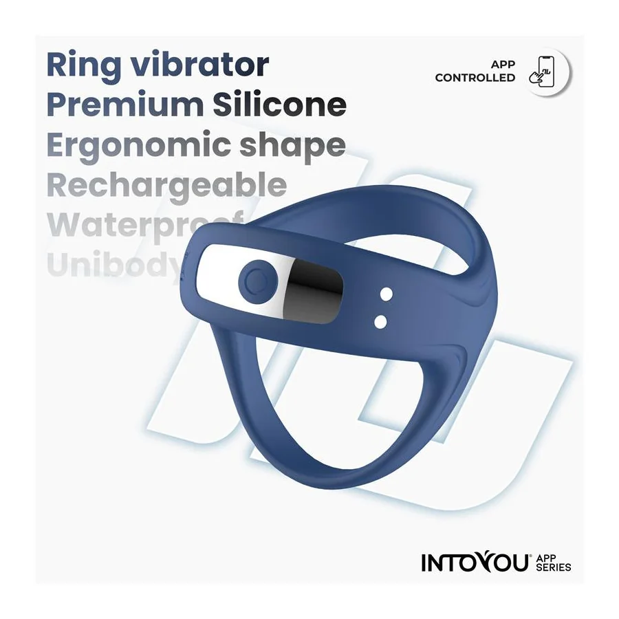 Rank Anillo Vibrador con App Azul