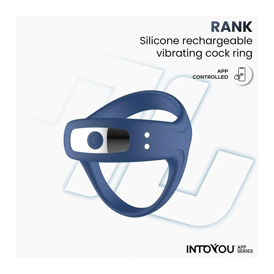Rank Anillo Vibrador con App Azul