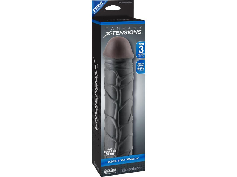 Fantasy X tensions Mega 76 cm Extension de Pene Color Negro