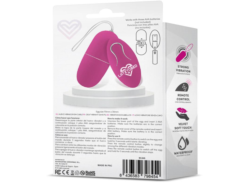 Ecopurple Huevo Vibrador con Control Remoto