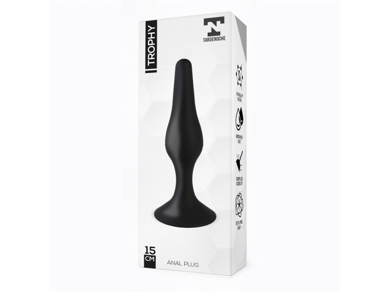Trophy Plug Anal 15 cm Silicona Negro