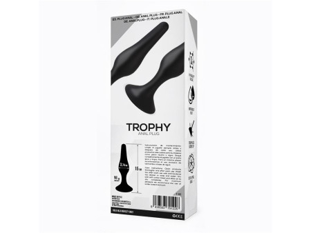 Trophy Plug Anal 15 cm Silicona Negro