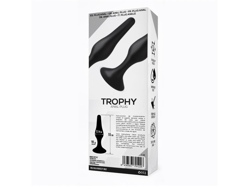 Trophy Plug Anal 15 cm Silicona Negro