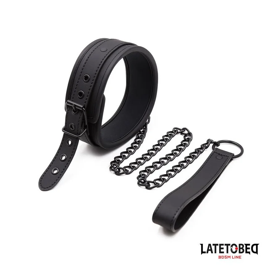 Set Collar y Correa Neopreno Negro Set Collar y Correa Neopreno Negro