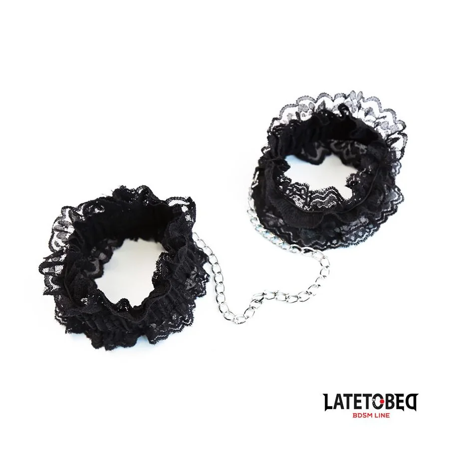 Esposas para Pies de Encaje Elastico Negro