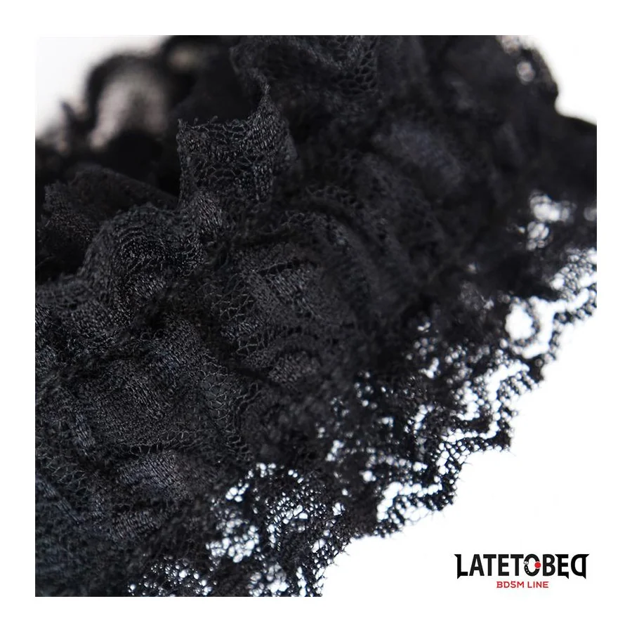 Esposas para Pies de Encaje Elastico Negro