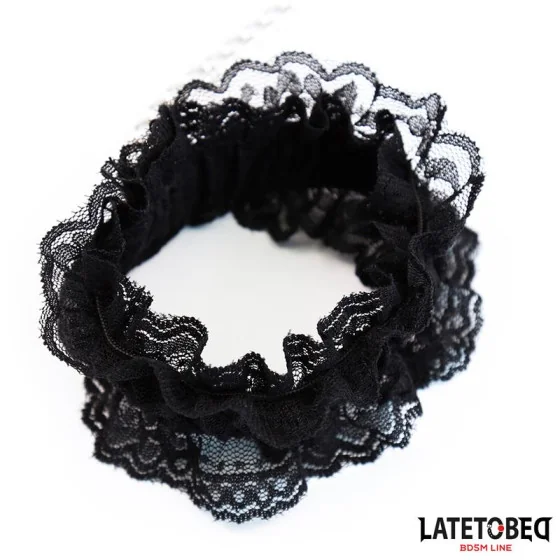 Esposas para Pies de Encaje Elastico Negro