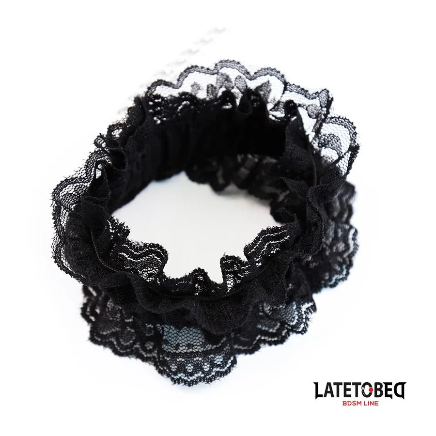 Esposas para Pies de Encaje Elastico Negro
