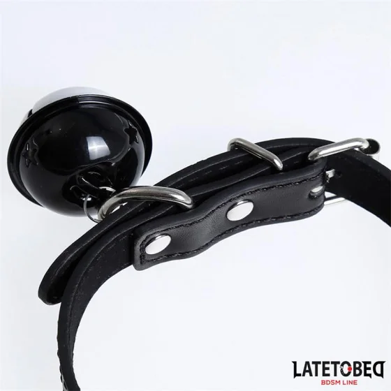 Collar con Cascabel Ajustable Negro