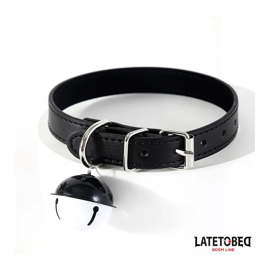 Collar con Cascabel Ajustable Negro