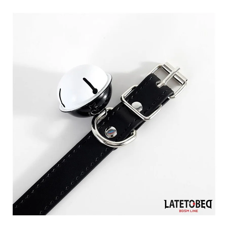 Collar con Cascabel Ajustable Negro