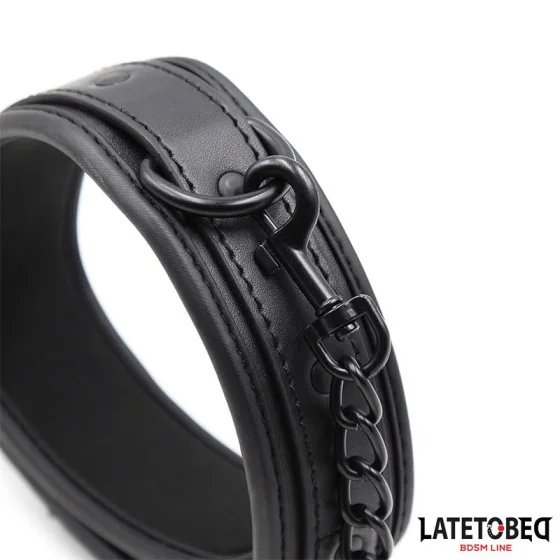 Collar y Correa Neopreno Negro