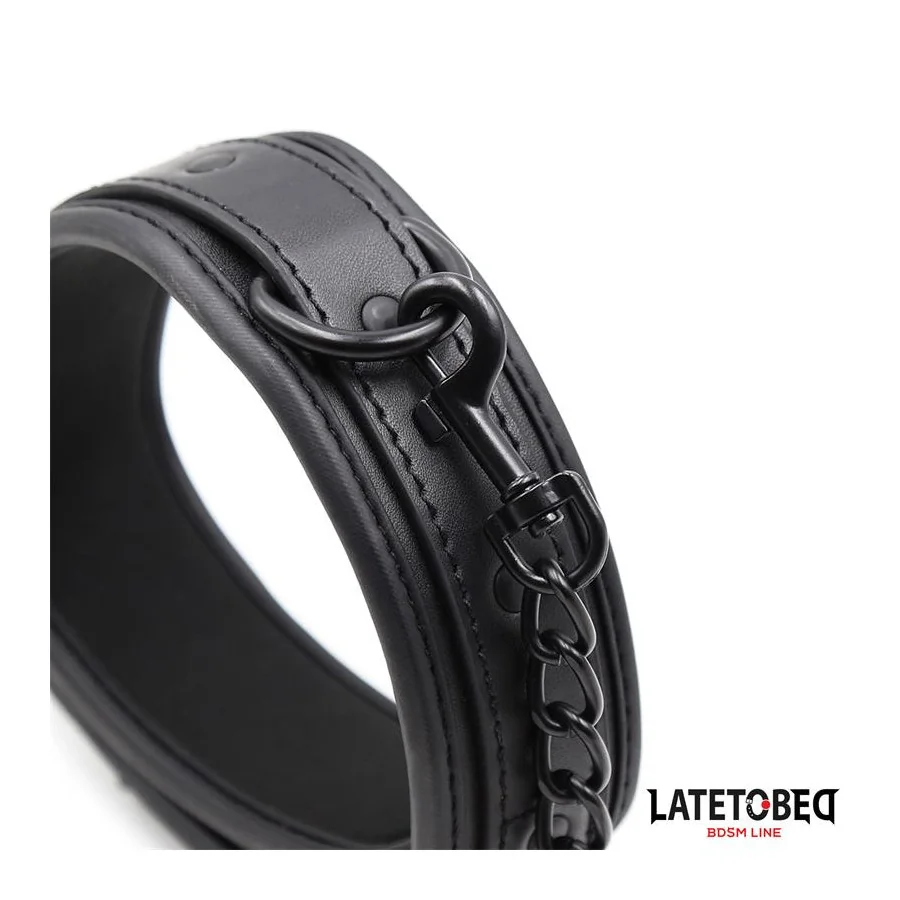 Collar y Correa Neopreno Negro