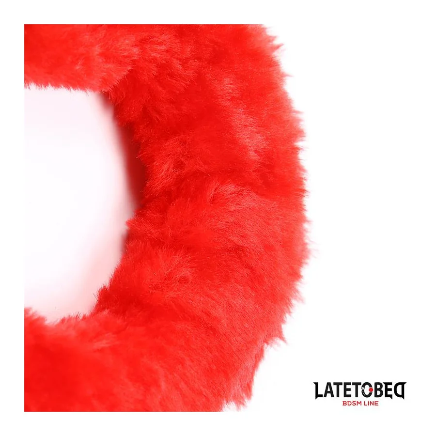 Esposas Pies Peluche Terciopelo Rojo