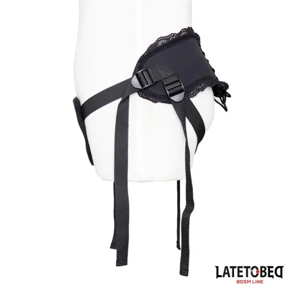 Arnes Strap On Encaje con Anillo Silicona Ajustable