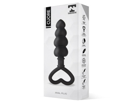 Cuore Plug Anal Silicona Negro