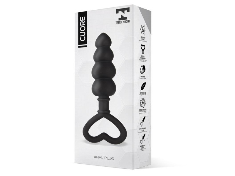 Cuore Plug Anal Silicona Negro