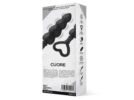 Cuore Plug Anal Silicona Negro