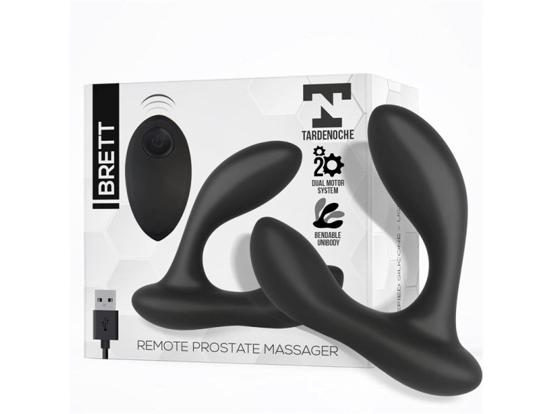 Brett Masajeador Prostatico Control Remoto USB Silicona Liquida