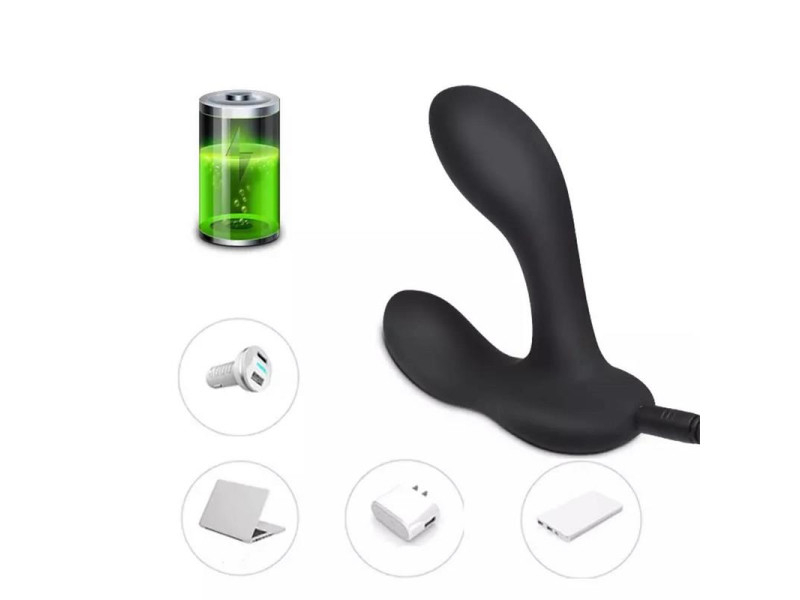 Brett Masajeador Prostatico Control Remoto USB Silicona Liquida
