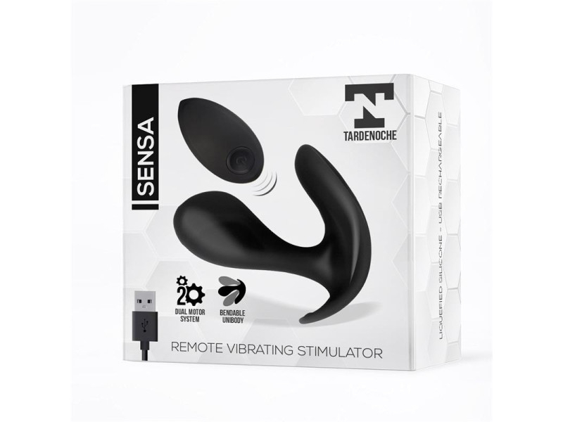 Sensa Estimulador Control Remoto USB SIlicona Liquida Negro