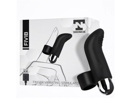 Fivib Estimulador de Dedo USB Silicona Negro
