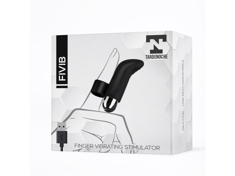 Fivib Estimulador de Dedo USB Silicona Negro