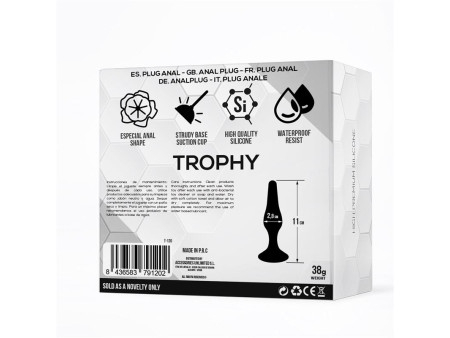 Trophy Plug Anal 11 cm Silicona Negro