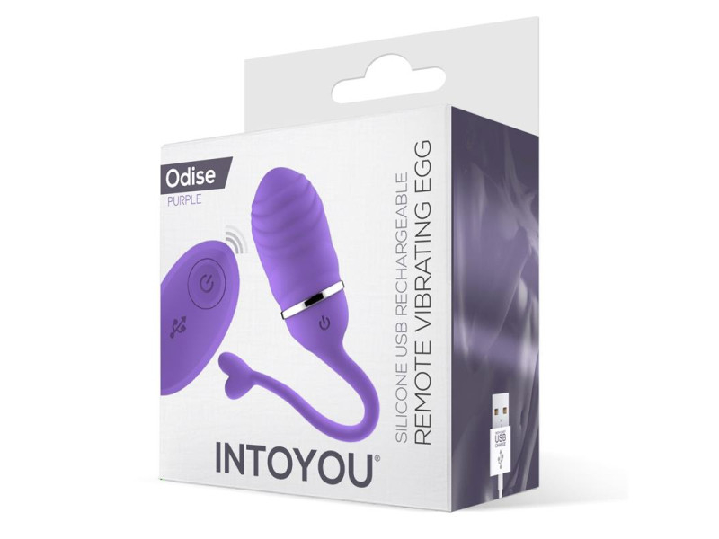 Huevo Vibrador Control Remoto Odise USB Silicona Purpura