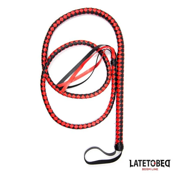 Latigo Largo Rojo y Negro