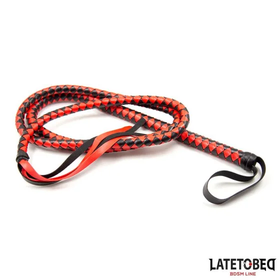 Latigo Largo Rojo y Negro