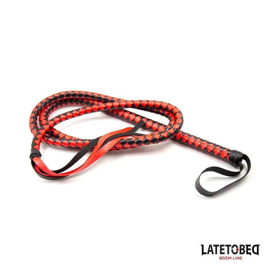 Latigo Largo Rojo y Negro