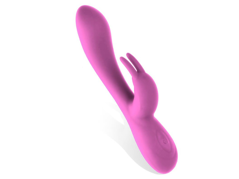Mauve Vibrador Unibody Silicona Liquida USB Rosa