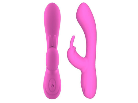 Mauve Vibrador Unibody Silicona Liquida USB Rosa