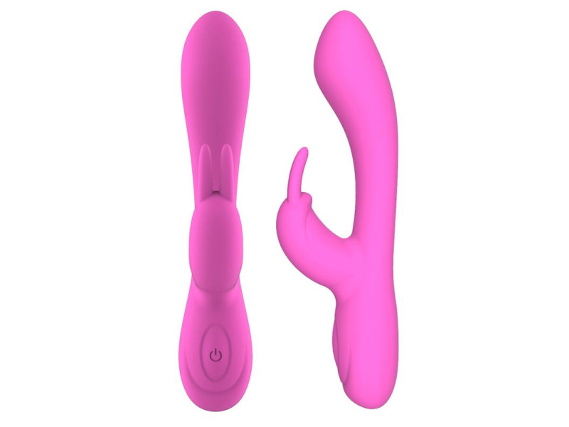 Mauve Vibrador Unibody Silicona Liquida USB Rosa