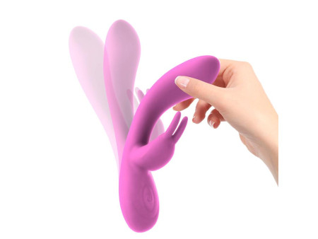 Mauve Vibrador Unibody Silicona Liquida USB Rosa