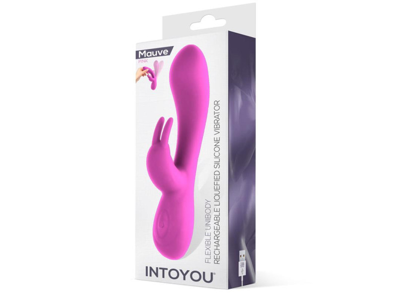 Mauve Vibrador Unibody Silicona Liquida USB Rosa