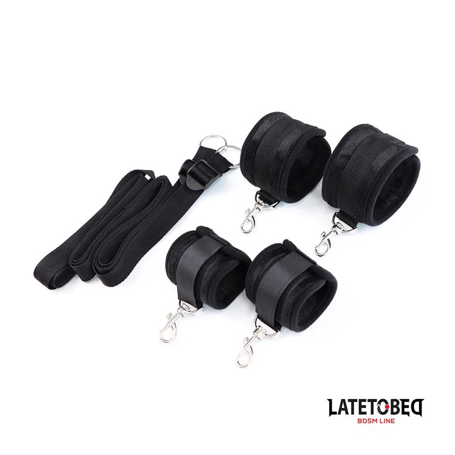 Restricciones de Cama Negro Ajustable Restricciones de Cama Negro Ajustable