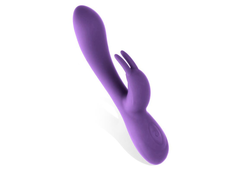 Mauve Vibrador Unibody Silicona Liquida USB Purpura