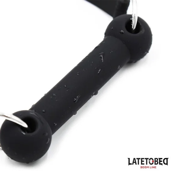 Mordaza Hueso Silicona Negro Ajustable