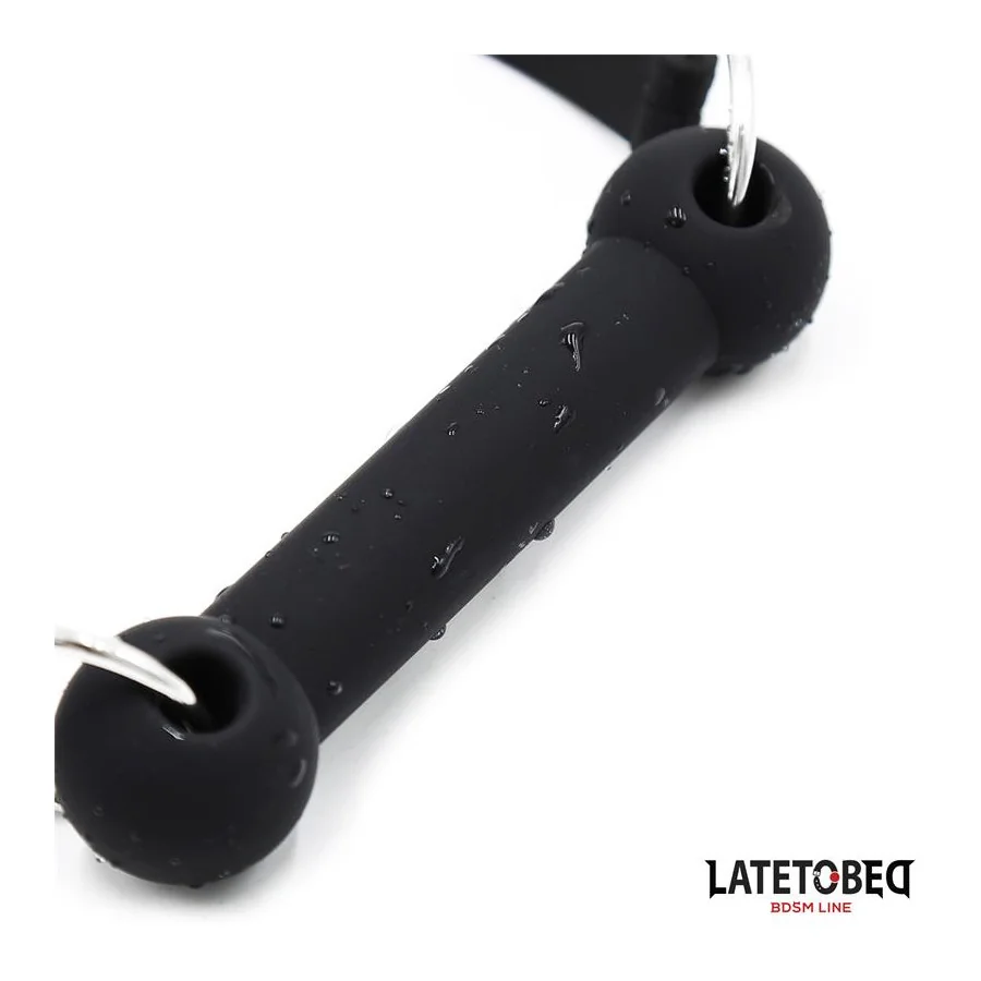 Mordaza Hueso Silicona Negro Ajustable