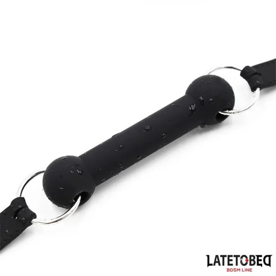 Mordaza Hueso Silicona Negro Ajustable