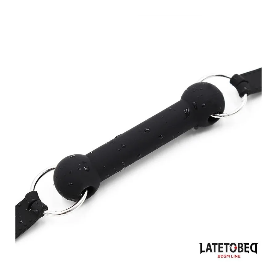 Mordaza Hueso Silicona Negro Ajustable