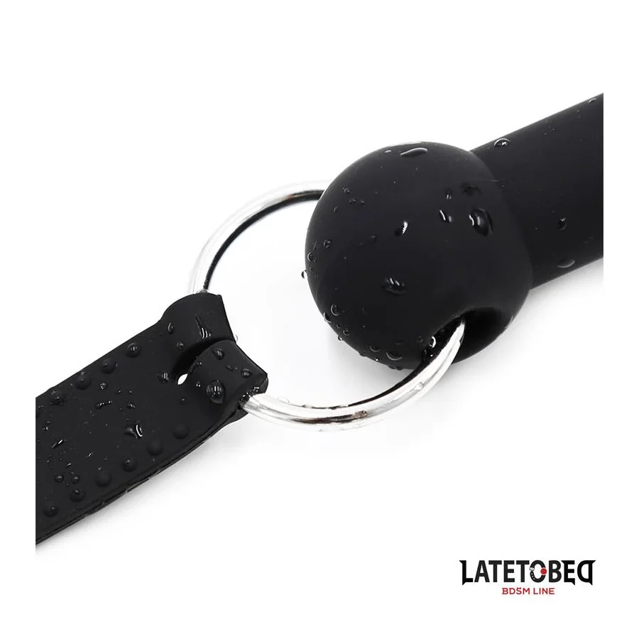 Mordaza Hueso Silicona Negro Ajustable