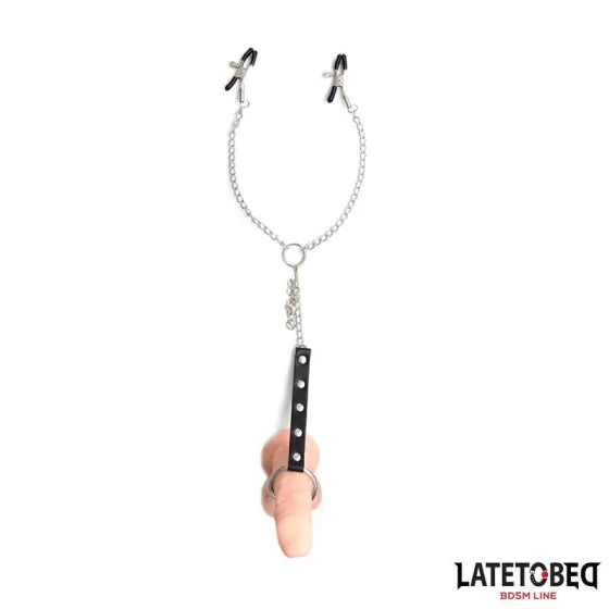 Pinzas Pezones con Anillo para Pene Talla Unica