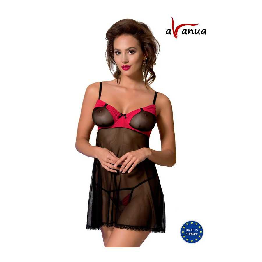 VALENTIN Chemise Negro Rojo