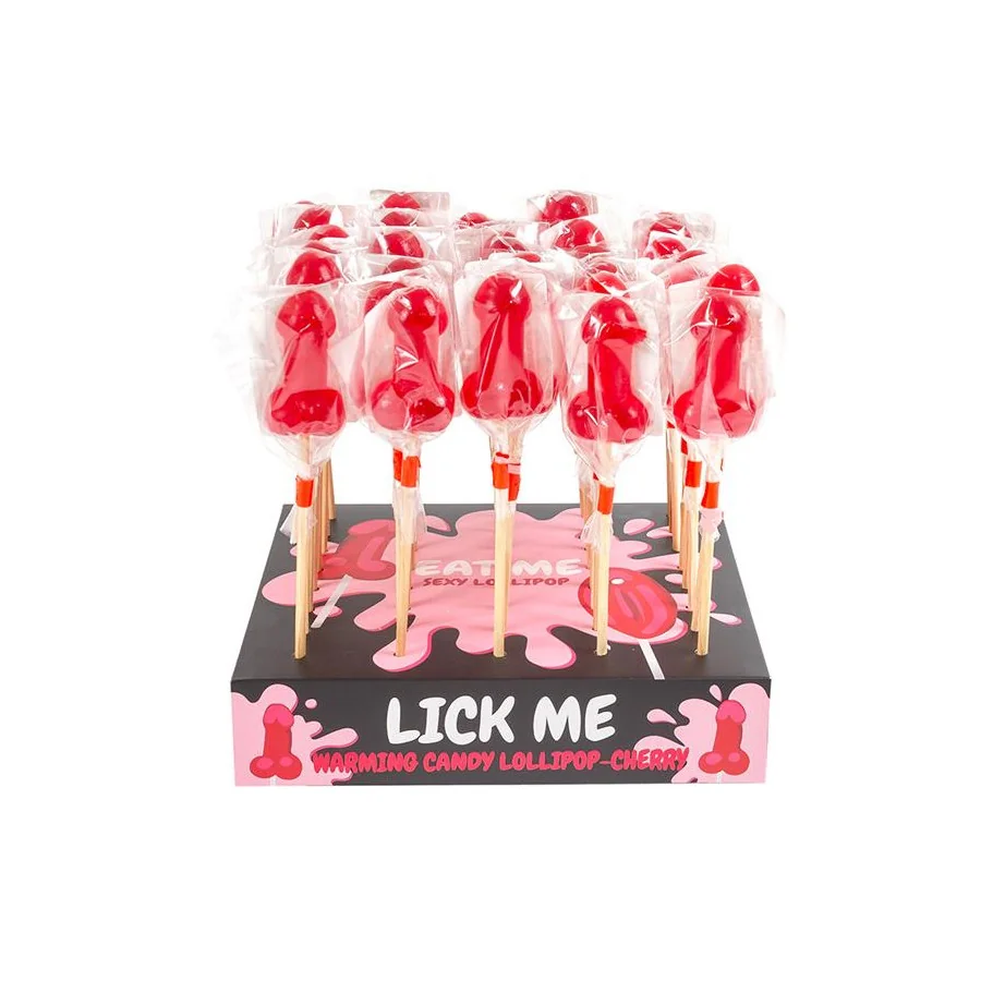 Display Piruleta Pene Cereza Efecto Calor Picante 40pcs Display Piruleta Pene Cereza Efecto Calor Picante 40pcs