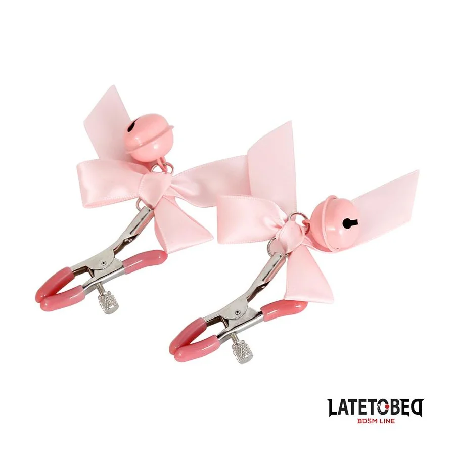 Pinzas para Pezones Lazo y Cascabel Rosa Pinzas para Pezones Lazo y Cascabel Rosa